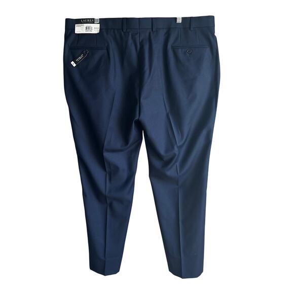 Lauren Ralph Lauren Edgewood Wool Blend Navy Blue Trouser Pant 42x30 - Picture 6 of 9